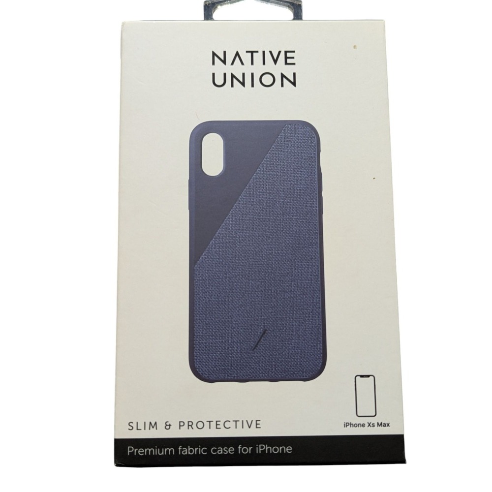 B7. Native Union Click Canvas Case For iPhone Xs Max - In Blue